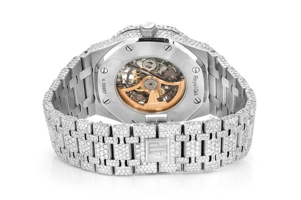 Audemars Piguet Royal Oak Skeleton 41MM Steel - Fully Iced Out