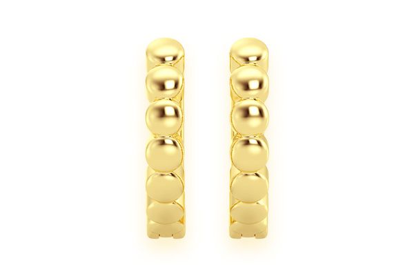 Icebox Bubbles Huggie Hoop Earrings 14k Solid Gold