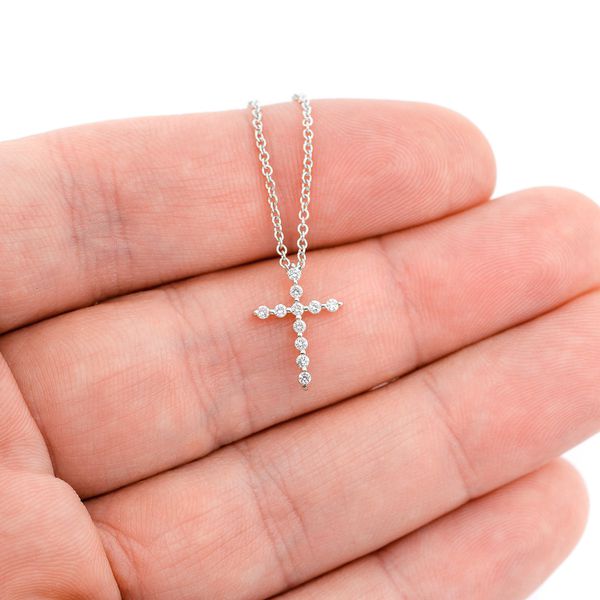 Cross Necklace 14k   .15ctw