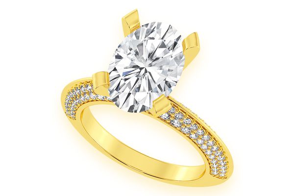 Kifey - 3.00ct Oval Solitaire - Knife Edge - Diamond Engagement Ring - All Natural Vs Diamonds