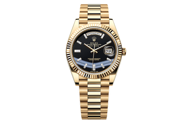 2024 Rolex - Day-date 40 - 228238 - Yellow Gold Onyx Baguette (rb2037)