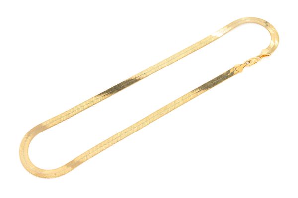 6.5MM Herringbone 14k Solid Gold Chain 20in