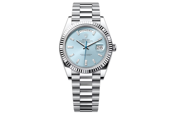 Rolex - Day Date 40 - 228236 - Platinum Glacier Baguette Diamonds