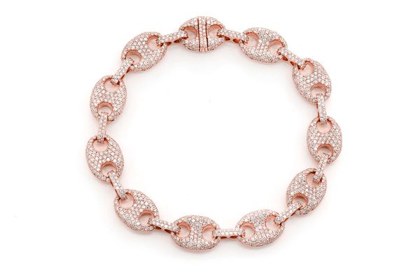 10.5MM Mariner Link Bracelet 14k   7.00ctw