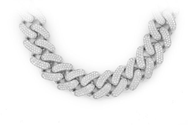 17MM Miami Cuban Link Necklace 14k   26.10ctw