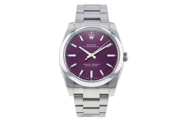 Rolex - Oyster Perpetual "grape" - 114200 - Stainless Steel (mb122)