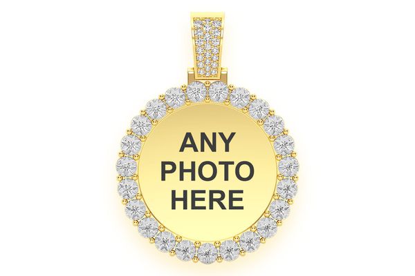 Miracle Set Picture Diamond Pendant 14k Solid Gold 1.15ctw