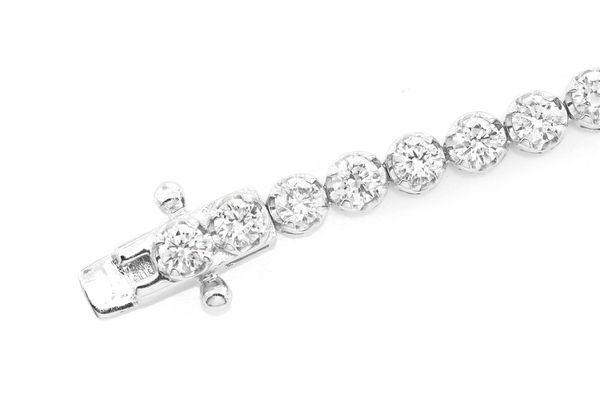 8pt Crown Set Diamond Bracelet 14k Solid Gold 4.00ctw