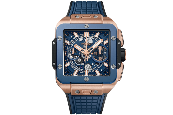 Hublot - Square Bang Unico King Gold Blue Ceramic - 821.ol.5180.rx - King Gold (rb349)