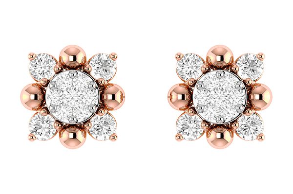 Starburst Stud Earrings 14k   