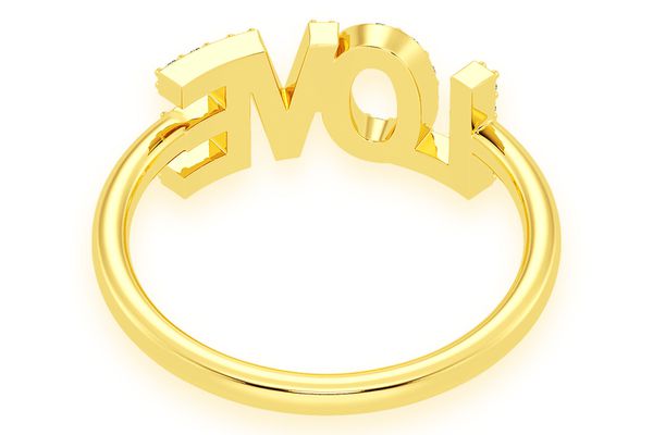 Love Futura Diamond Ring 14k Solid Gold 0.25ctw