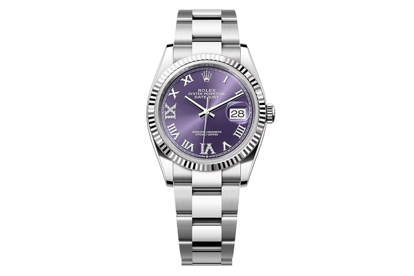 Rolex - Datejust 36 - 126234 - Steel Purple Diamond Roman Dial