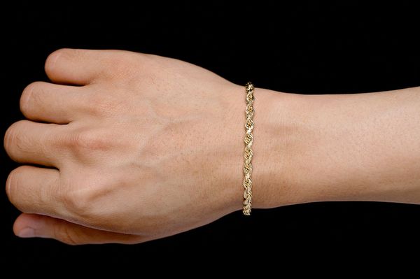 4.5MM Rope - 14k Solid Gold Bracelet