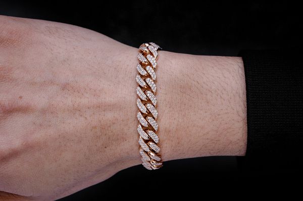 10mm diamond cuban link bracelet