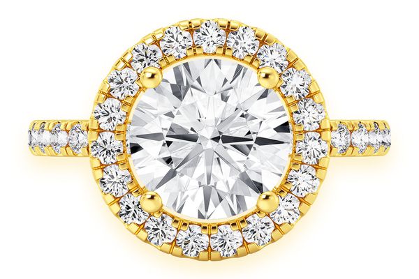 Thav - 2.00ct Round Solitaire - Halo - Diamond Engagement Ring - All Natural