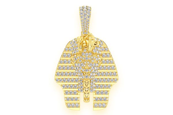 Pharaoh Diamond Pendant 14k Solid Gold 1.75ctw