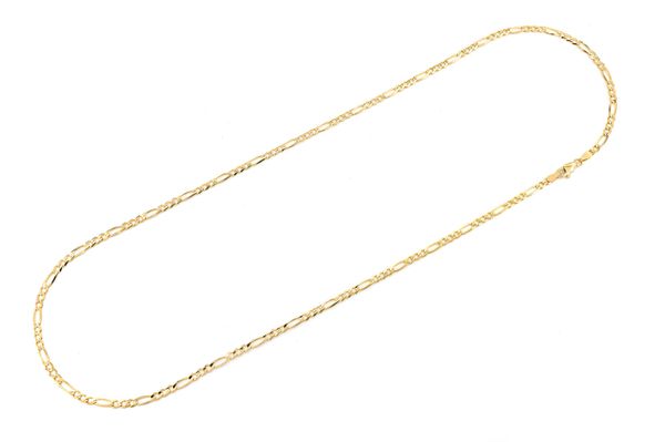 3MM Figaro Chain 14k Solid Gold 