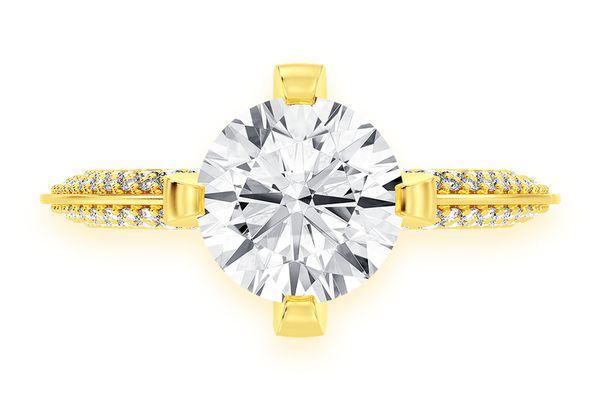 Kifey - 2.00ct Round Solitaire - Knife Edge - Diamond Engagement Ring - All Natural