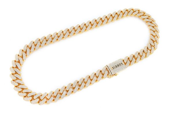 17MM Miami Cuban Link Necklace 14k   26.10ctw