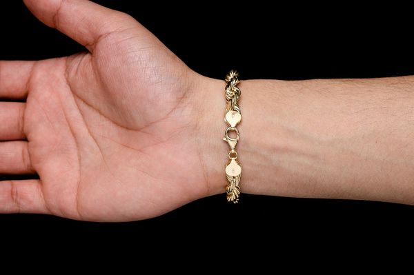 8MM Rope - 14k Solid Gold Bracelet