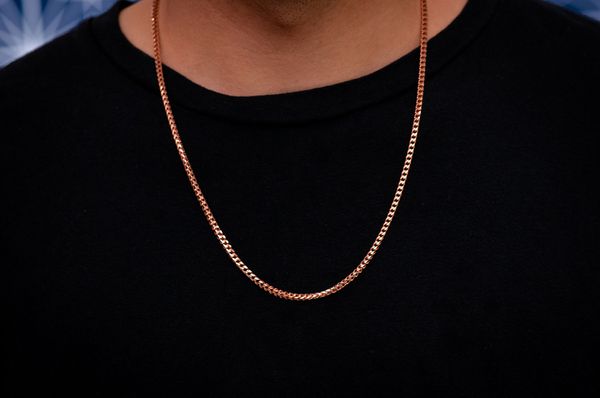 2.5MM Franco 14k Solid Gold Chain