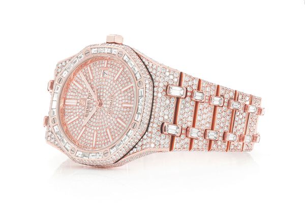 Audemars Piguet Royal Oak 41MM 18k Rose Gold - Fully Iced Out