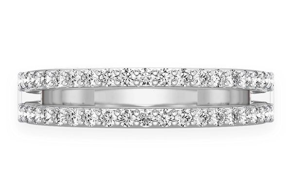 Double Row Diamond Band 14k Solid Gold 0.25ctw