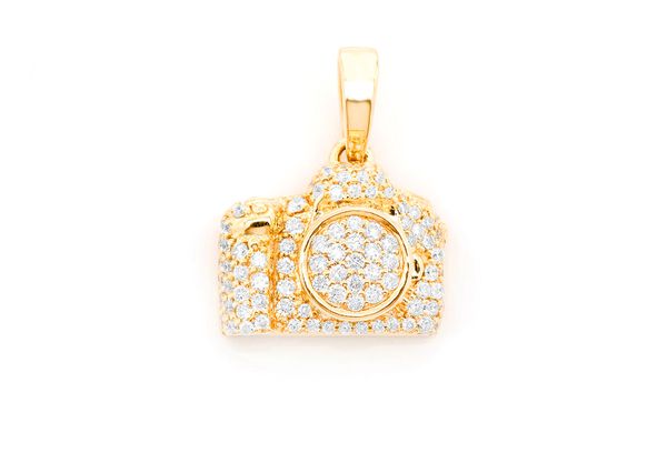 diamond camera pendant