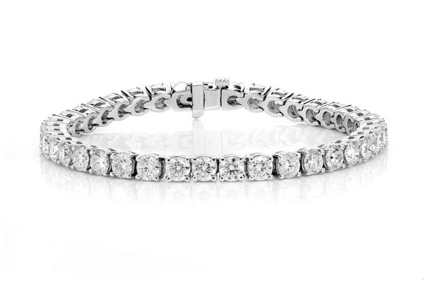 Prong Set Diamond Tennis Bracelet 14k Solid Gold 12.00ctw