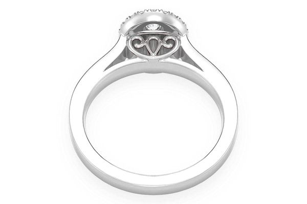 0.45ctw Oval - Diamond Engagement Ring - All Natural