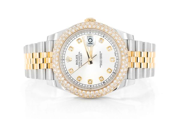 Rolex Datejust 41MM 18k Yellow Gold & Steel (126333) - 4.25ctw Bezel