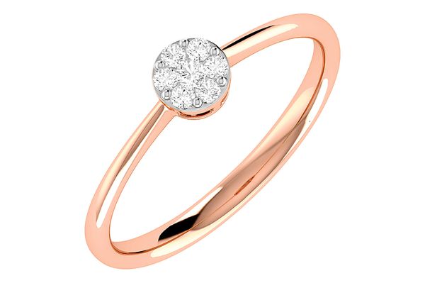 Round Cluster Diamond Ring 14k   