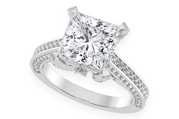 Chant - 3.00ct Princess Cut - Diamond Engagement Ring - All Natural