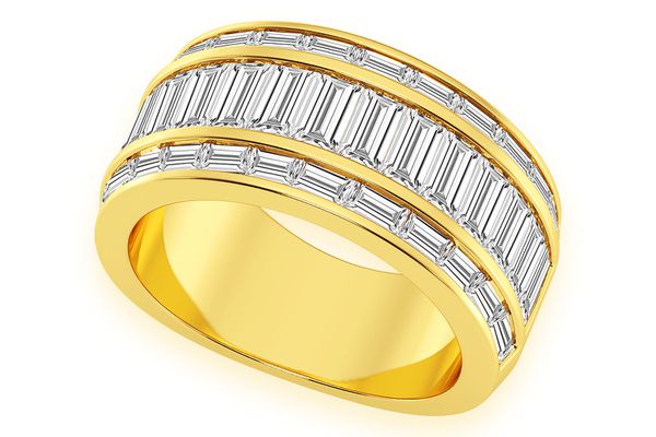 Baguette Channel Diamond Ring 14k Solid Gold 3.00ctw