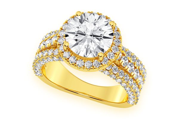 Tripp - 2.00ct Round Solitaire - Triple - Diamond Engagement Ring - All Natural