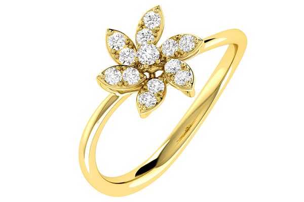 Diamond Flower Ring 14k   