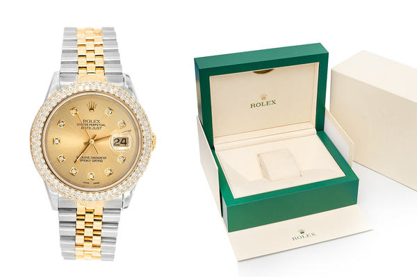 Rolex Datejust 18k Yellow Gold & Steel 36MM (16233) - 3.00ctw Diamond Bezel