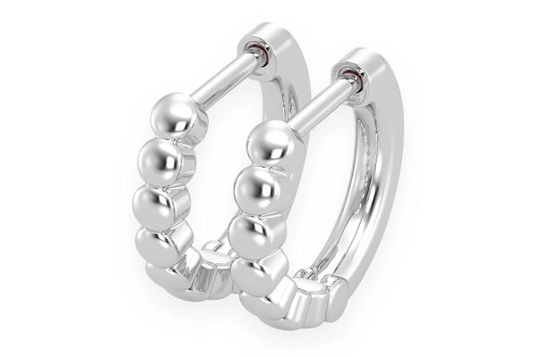 Icebox Bubbles Huggie Hoop Earrings 14k Solid Gold