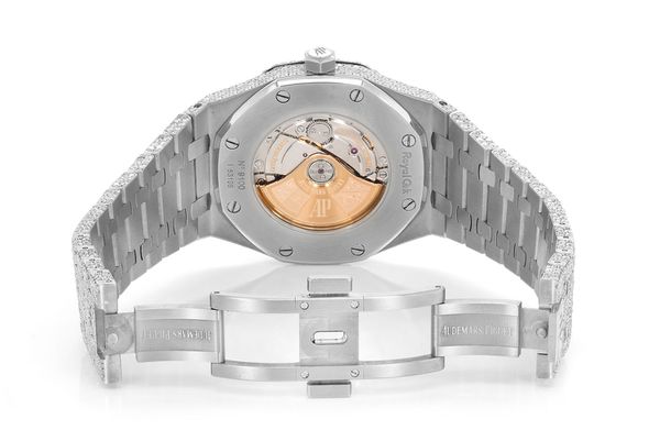 Audemars Piguet Royal Oak 37MM Stainless Steel - 24.00ctw Fully Iced Out