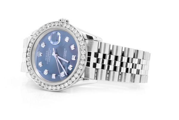 Rolex Datejust 36MM Steel (16200) - 2.00ctw Diamond Bezel