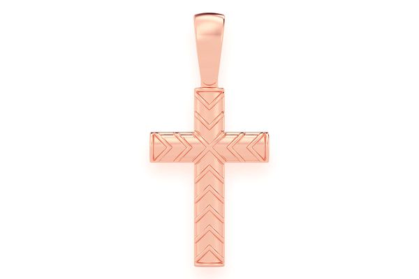 X Design Cross Pendant 14k Solid Gold