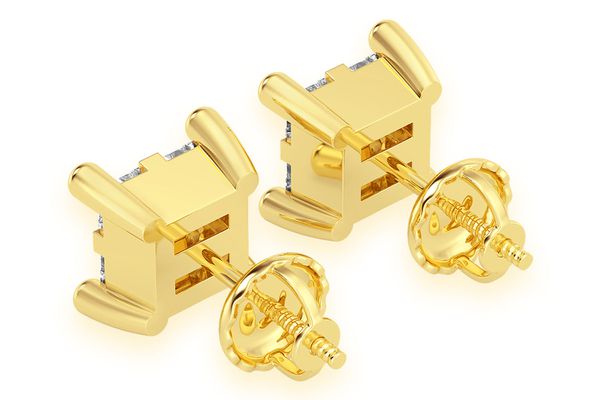 1.00ctw Quad Stud Diamond Earrings 14k Solid Gold 