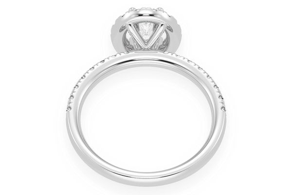 Thav - 0.75ct Oval Solitaire - Scallop Halo One Row - Diamond Engagement Ring - All Natural Diamonds