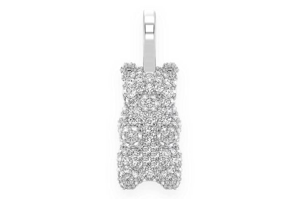 Gummy Bear Diamond Pendant 14k Solid Gold 0.65ctw