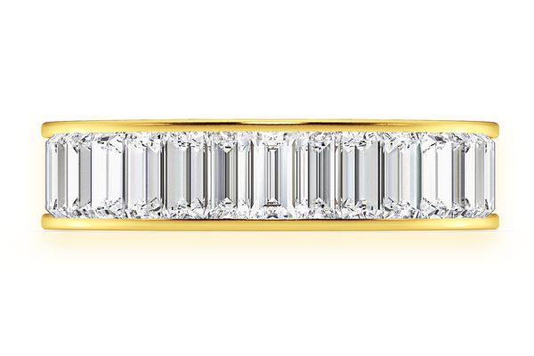 Baguette Channel Diamond Band 14k Solid Gold 1.50ctw