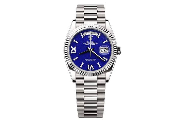 Rolex - Day Date 36 - 128239 - White Gold Blue Lapis Diamond Dial