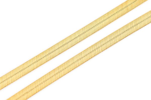 4MM Herringbone 14k Solid Gold Chain 20in