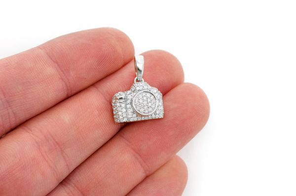 diamond camera pendant