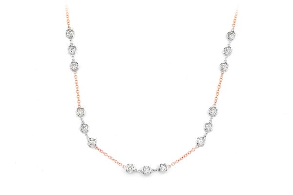 Trio Bezel Necklace 14k   3.65ctw