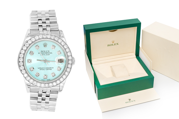 Rolex Datejust 31MM Steel (68240) - 1.50ctw Diamond Bezel